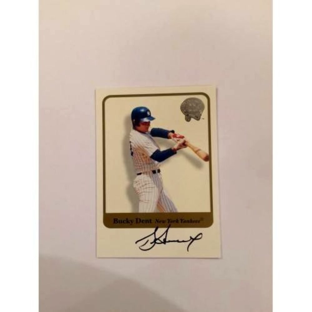 2001 FLEER GREATS OF THE GAME BUCKY DENT AUTO AUTOGRAPH (023)